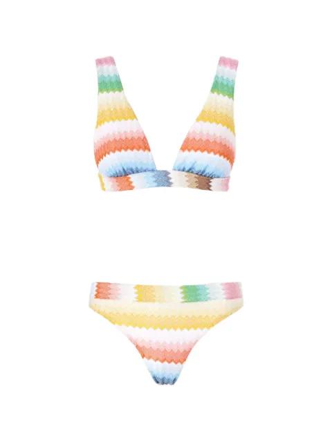 Zigzag-pattern bralette bikini by MISSONI
