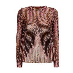 Zigzag pattern flared knit top by MISSONI