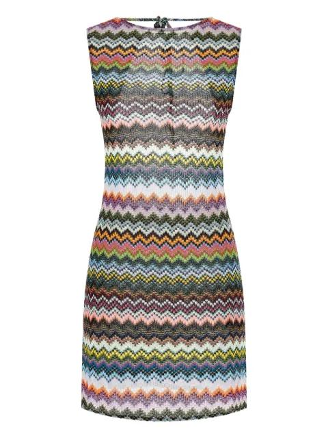 Zigzag-pattern knitted mini dress by MISSONI