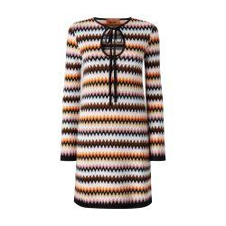 Zigzag wool mini-dress with contrasting piping by MISSONI