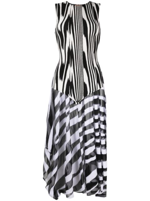 abstract-print sleeveless bodysuit by MISSONI
