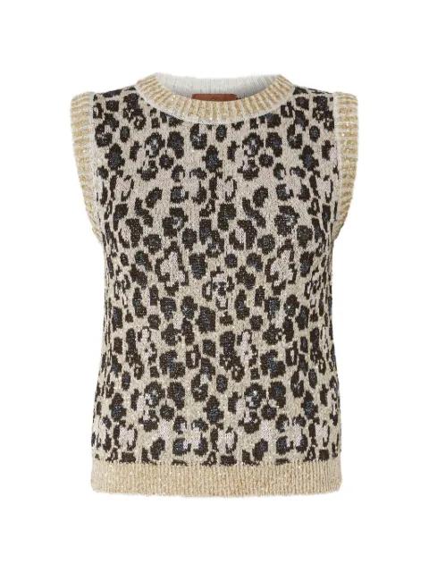 animal-print sleeveless vest by MISSONI