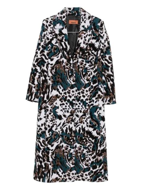 animalier-pattern button coat by MISSONI