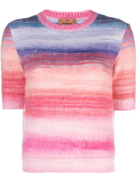 brushed-effect wool-blend top by MISSONI
