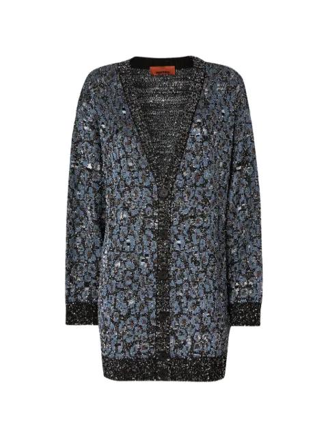 buttoned animal-print cardigan by MISSONI