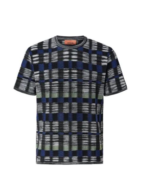 checked short-sleeve T-shirt by MISSONI