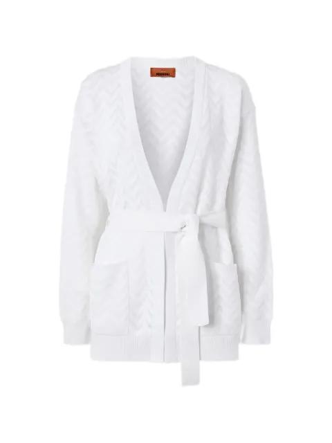 chevron belted knitwear by MISSONI