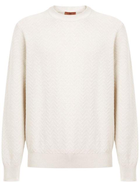 chevron cotton jumper by MISSONI