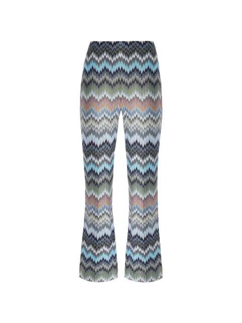 chevron flared trousers by MISSONI