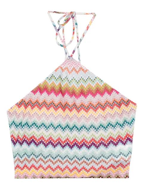 chevron halterneck top by MISSONI