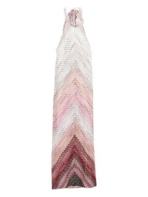 chevron highneck maxi dress by MISSONI