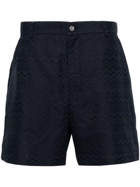chevron-jacquard chino shorts by MISSONI