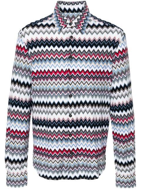 chevron-knit cotton shirt by MISSONI