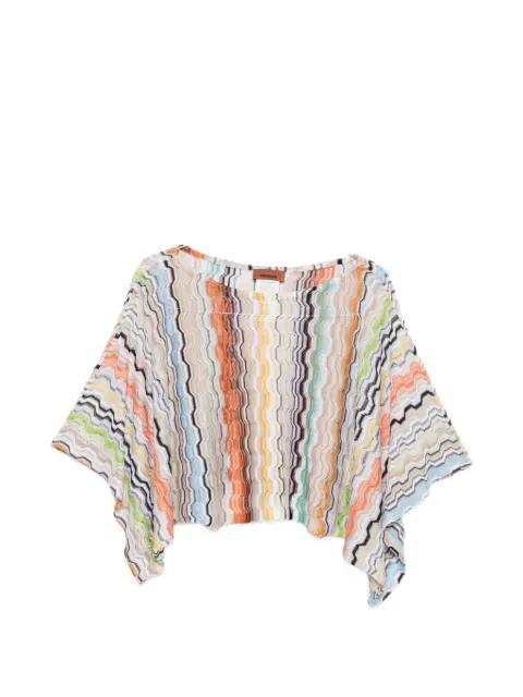 chevron-knit long-sleeve top by MISSONI