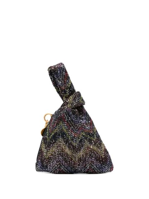 chevron metallic tote bag by MISSONI