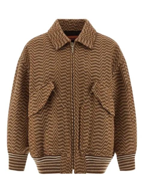 chevron-pattern bomber jacket by MISSONI
