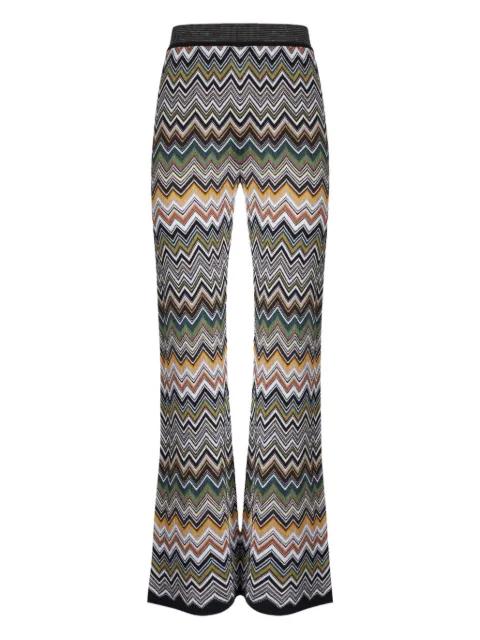 chevron-pattern flared trousers by MISSONI