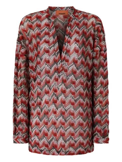 chevron-pattern knit top by MISSONI
