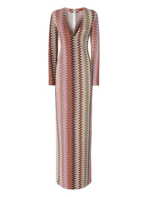 chevron-pattern maxi dress by MISSONI