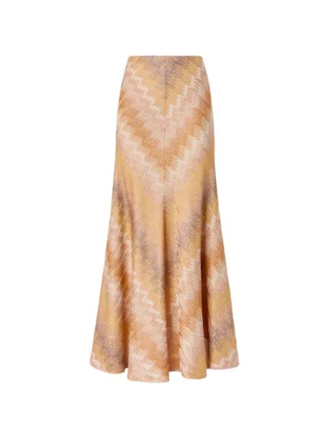 chevron-pattern maxi skirt by MISSONI