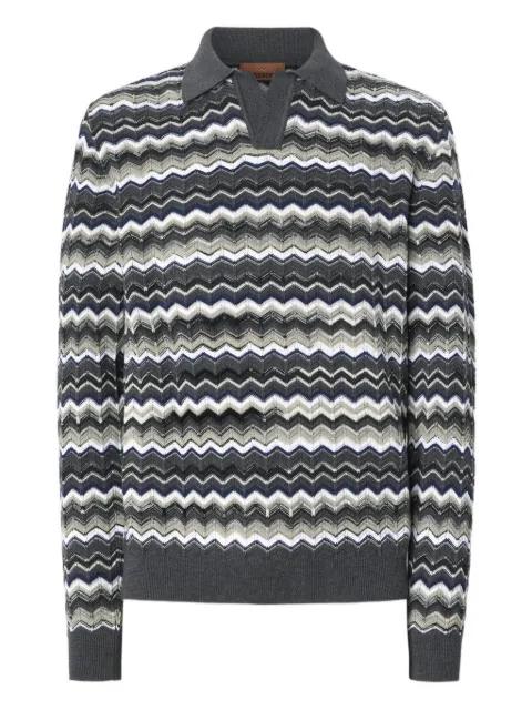 chevron-pattern polo shirt by MISSONI