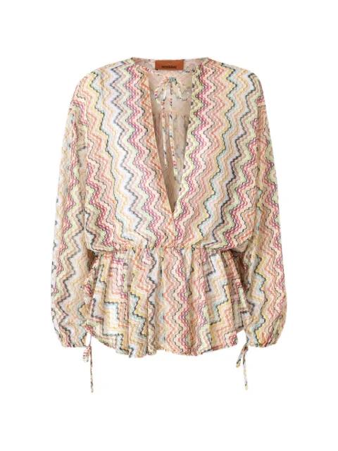 chevron-patterned beach cover by MISSONI