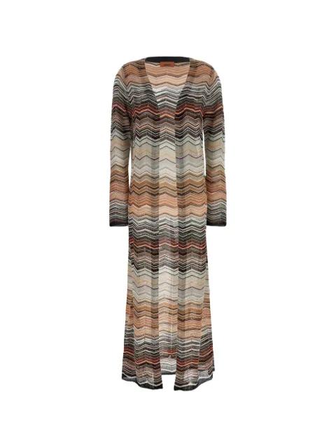 chevron sequin-appliqué cardi coat by MISSONI