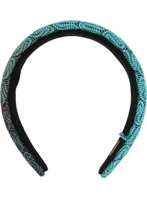 crochet embellished headband by MISSONI