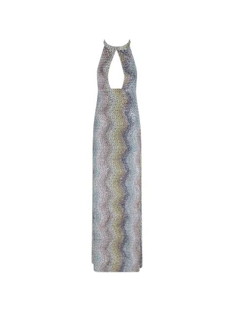 cut-out sequined lamé maxi dress by MISSONI