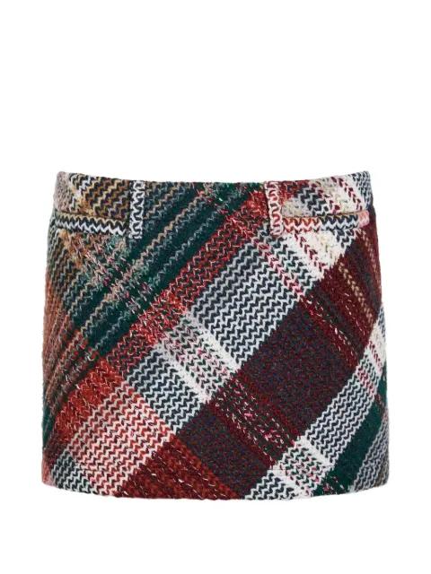 diagonal checked mini skirt by MISSONI
