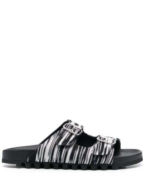 double-buckle knitted slides by MISSONI