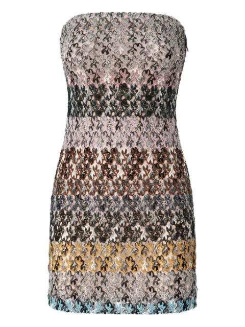 embroided lace mini dress by MISSONI