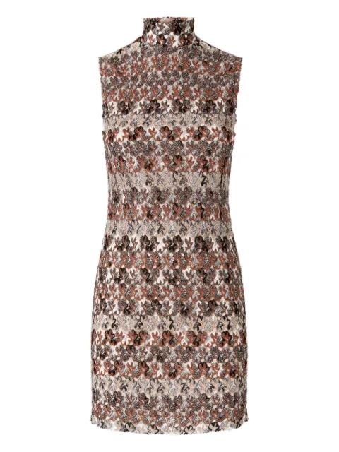 floral-lace sleeveless mini dress by MISSONI