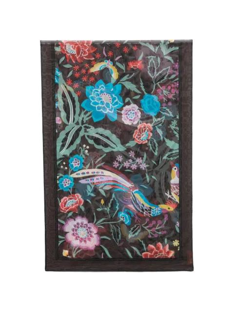 floral-print bird-motif scarf by MISSONI