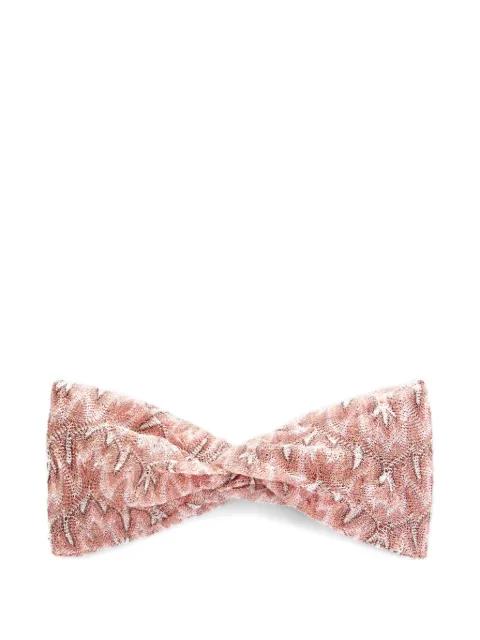 foliage-pattern twisted headband by MISSONI