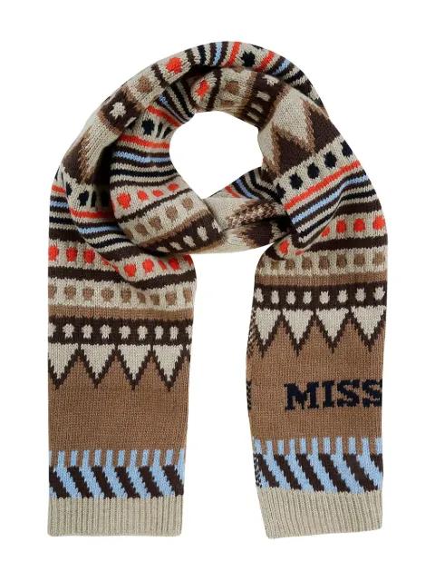 geometric-pattern wool scarf by MISSONI