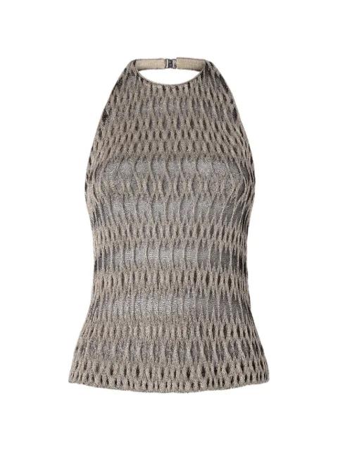 halterneck patterned top by MISSONI