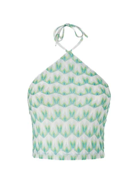 halterneck patterned top by MISSONI