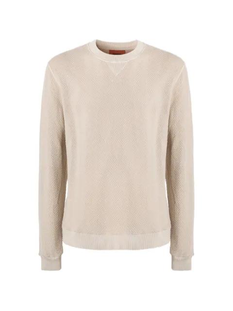 herringbone-pattern crew-neck sweater by MISSONI