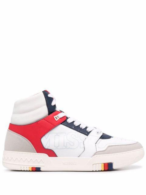 high-top panelled sneakers by MISSONI