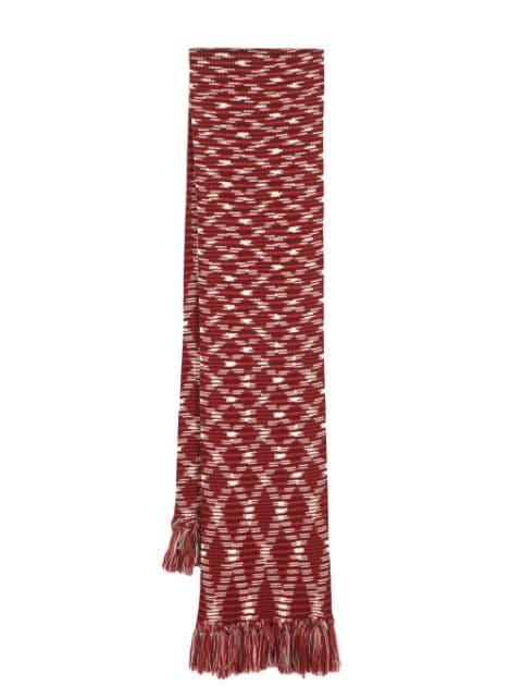 intarsia-knit wool scarf by MISSONI