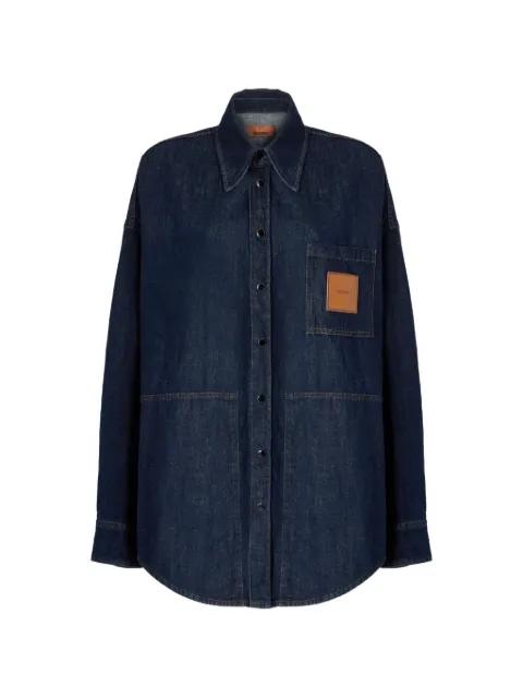 logo-patch chest-pocket shirt by MISSONI