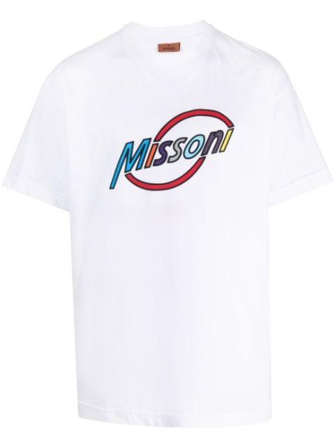 logo-print cotton T-shirt by MISSONI