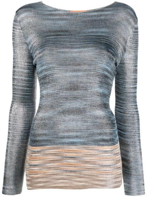 long-sleeve knitted top by MISSONI