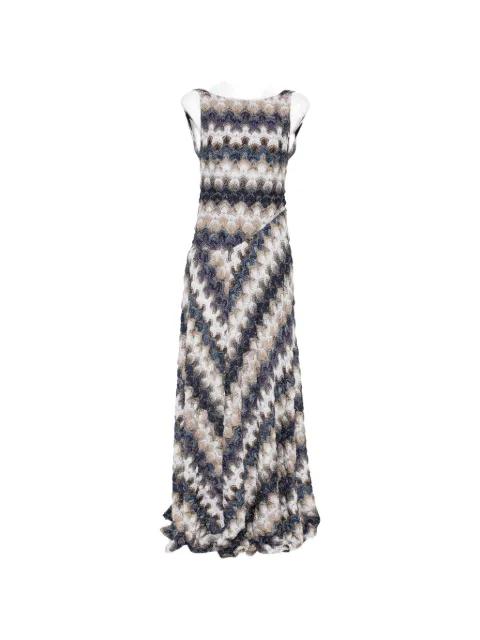 maxi zigzag-pattern open-back dress by MISSONI