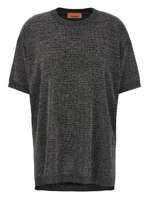 metalic crew-neck T-shirt by MISSONI
