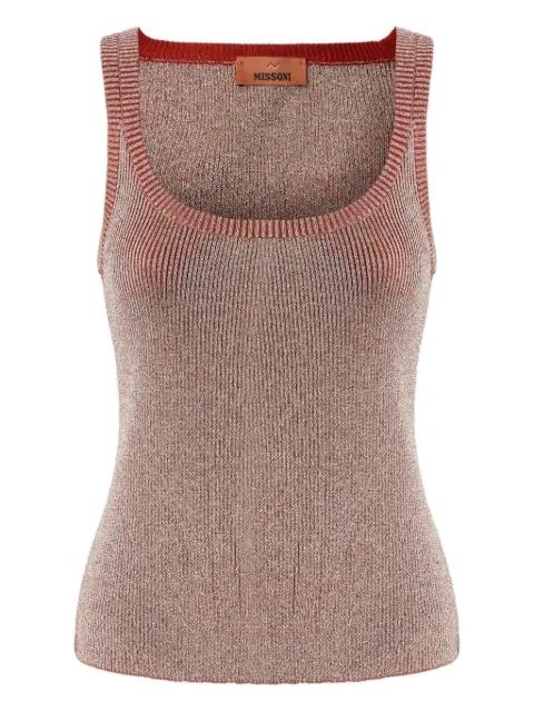 metallic ribbed top by MISSONI