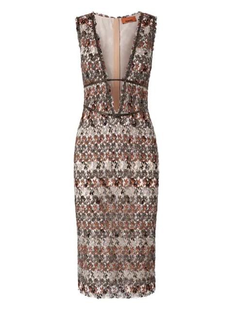midi floral V-neck dress by MISSONI