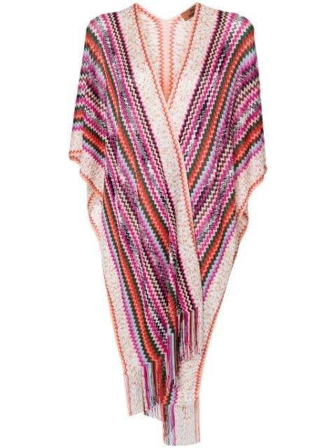 open-knit zigzag cape by MISSONI