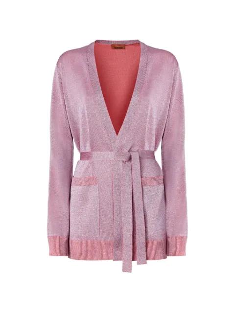 patch-pocket belted cardigan by MISSONI